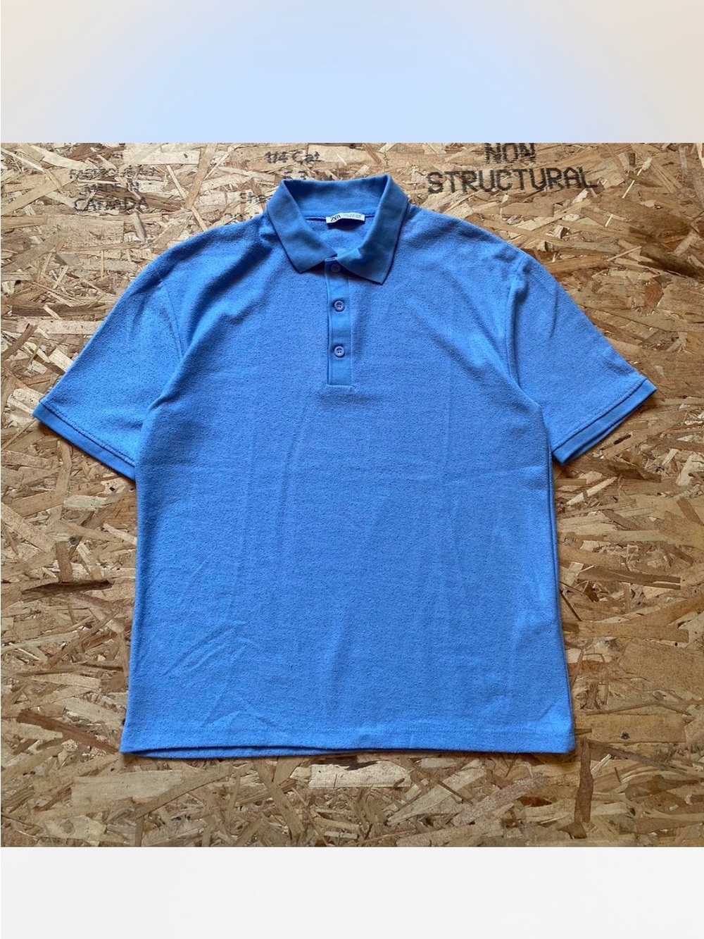 Zara Light Blue Men's Polo Shirt
